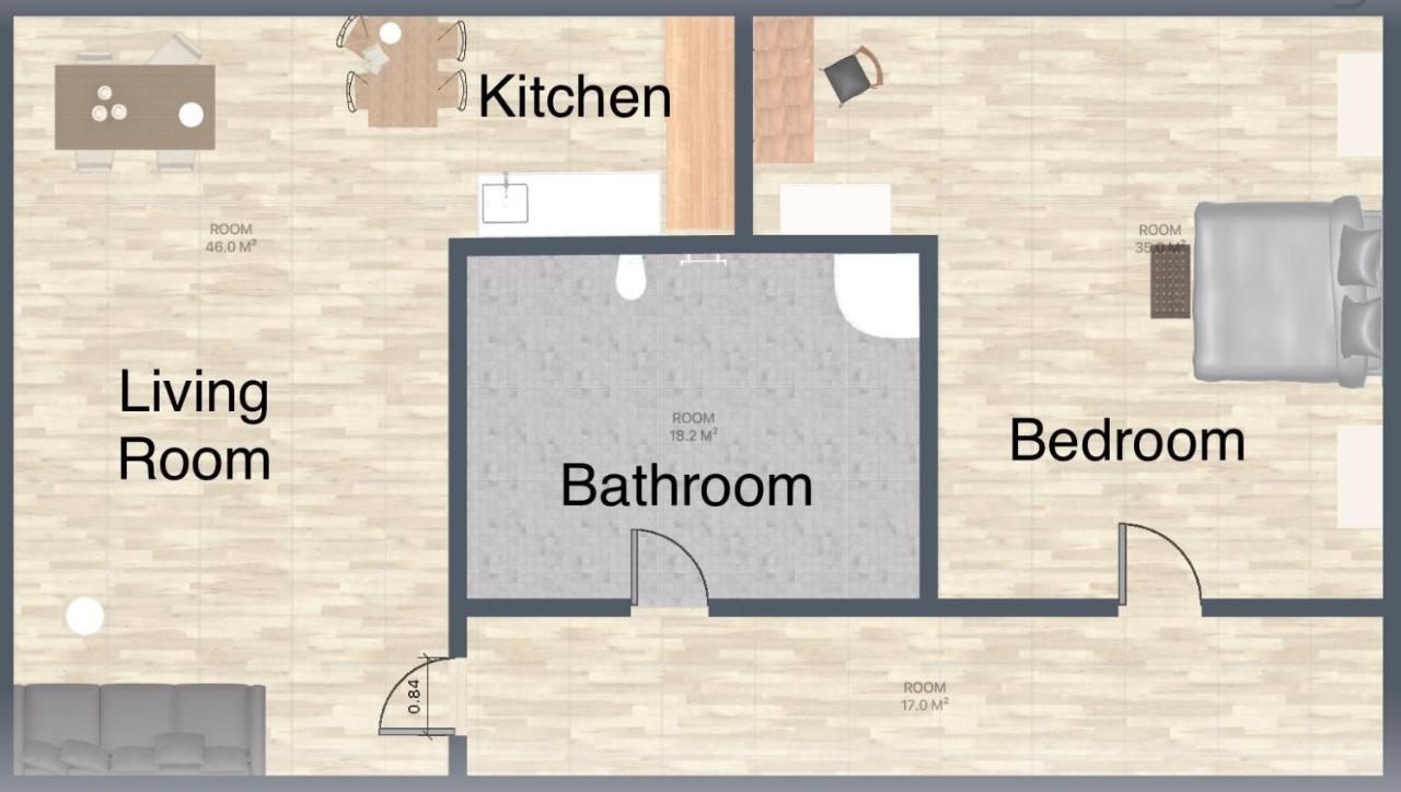 2-Zimmer City Apartment 57M² Mit King Size Bett Und Kueche Munster  Esterno foto